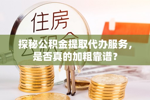 沈丘探秘公积金提取代办服务，是否真的加粗靠谱？