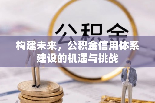 红塔构建未来，公积金信用体系建设的机遇与挑战