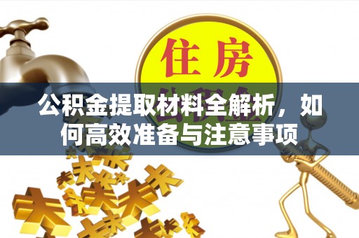 沙湾公积金提取材料全解析，如何高效准备与注意事项