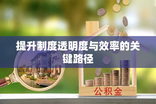 遂平提升制度透明度与效率的关键路径